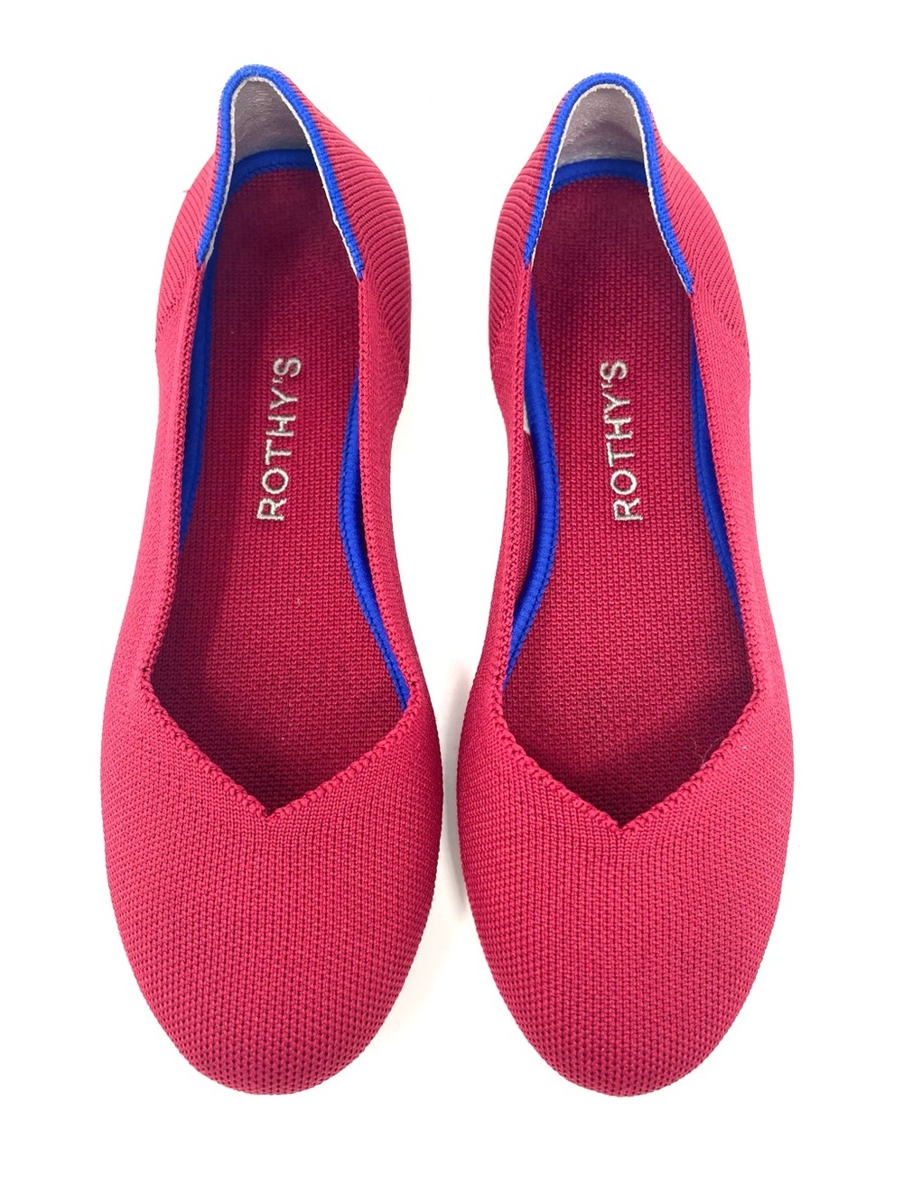 Rothy's Round Toe The Flat in Retired 'Scooter' Deep Red, Women's US 6.5 EU 37
